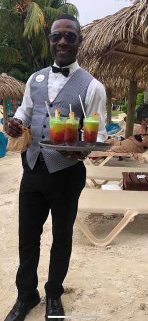 Gawayne the butler from the Sandals Resort in Negril Jamaica