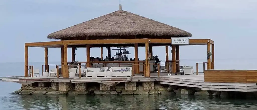 Latitudes, the over-the-water bar at Sandals Montego Bay