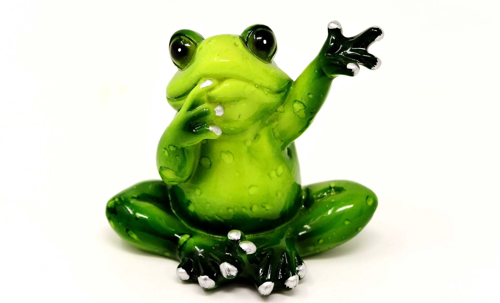 cartoon frog waving hello