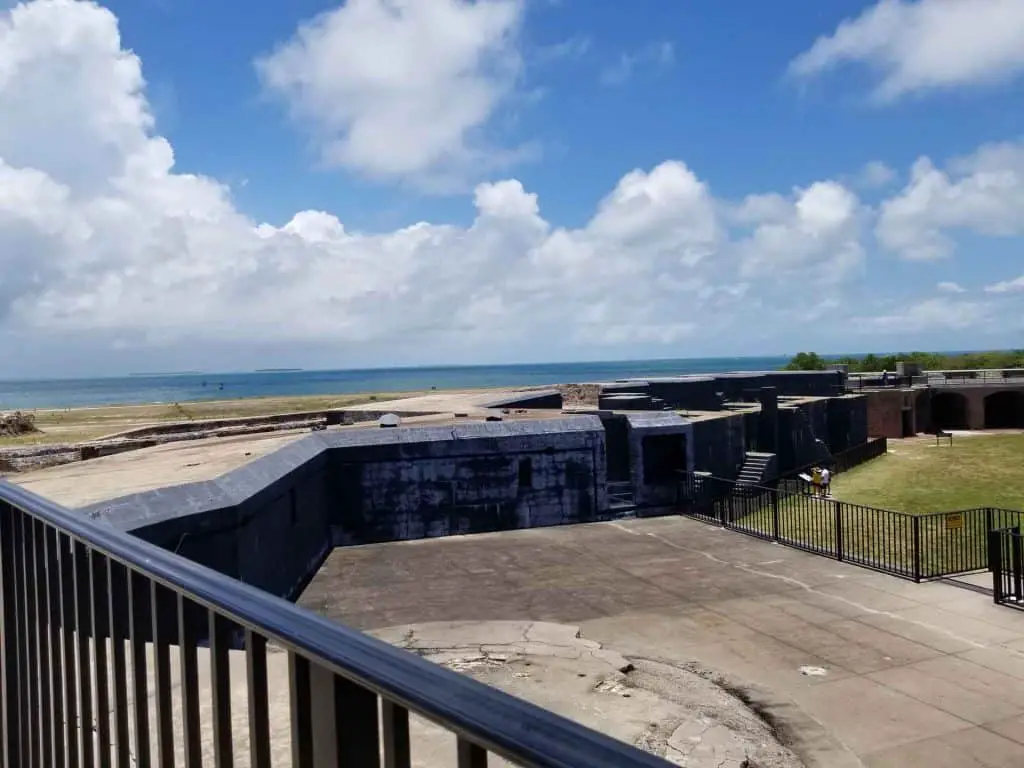 View from the top of Fort Zachary Historic Park in Key West, Florida