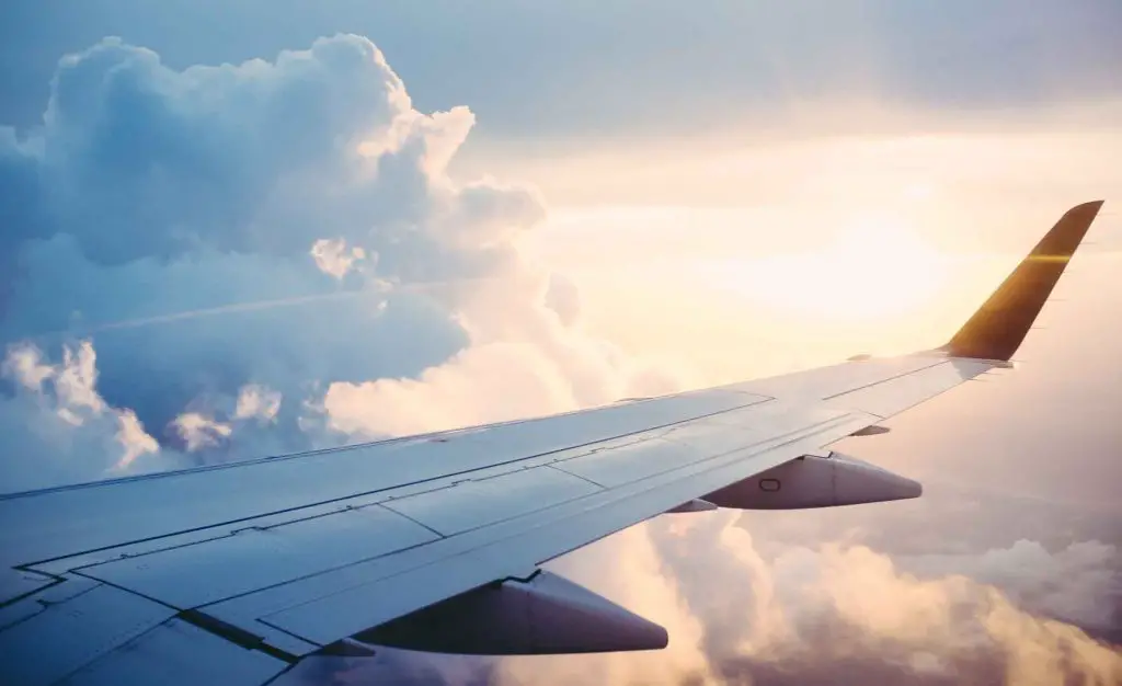 view of airplane's wing