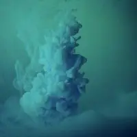 abstract painting that looks like an underwater volcano erupting