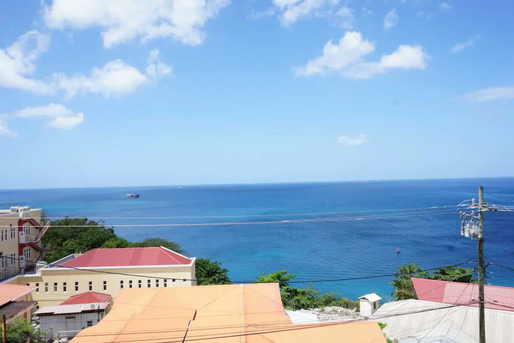 View of St. George Harbor from Fort George