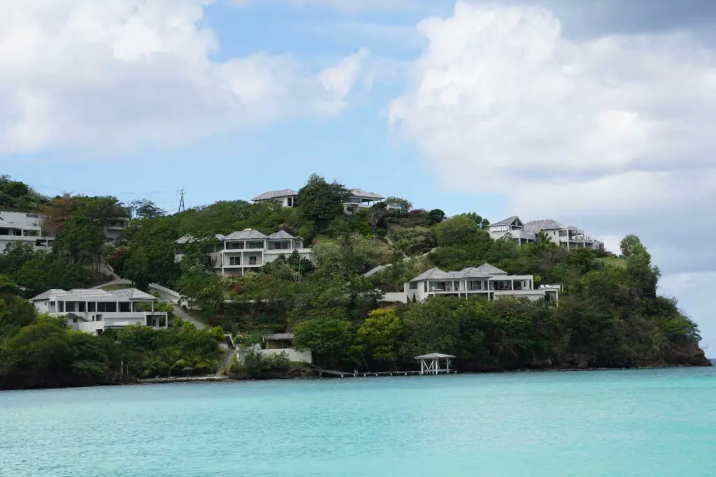 Calm waters of Morne Rouge Beach in Grenada.